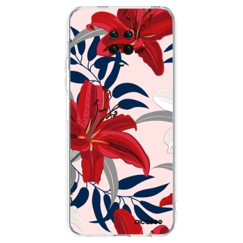 Picasee διαφανής θήκη σιλικόνης Xiaomi Redmi Note 9S - Red Lily