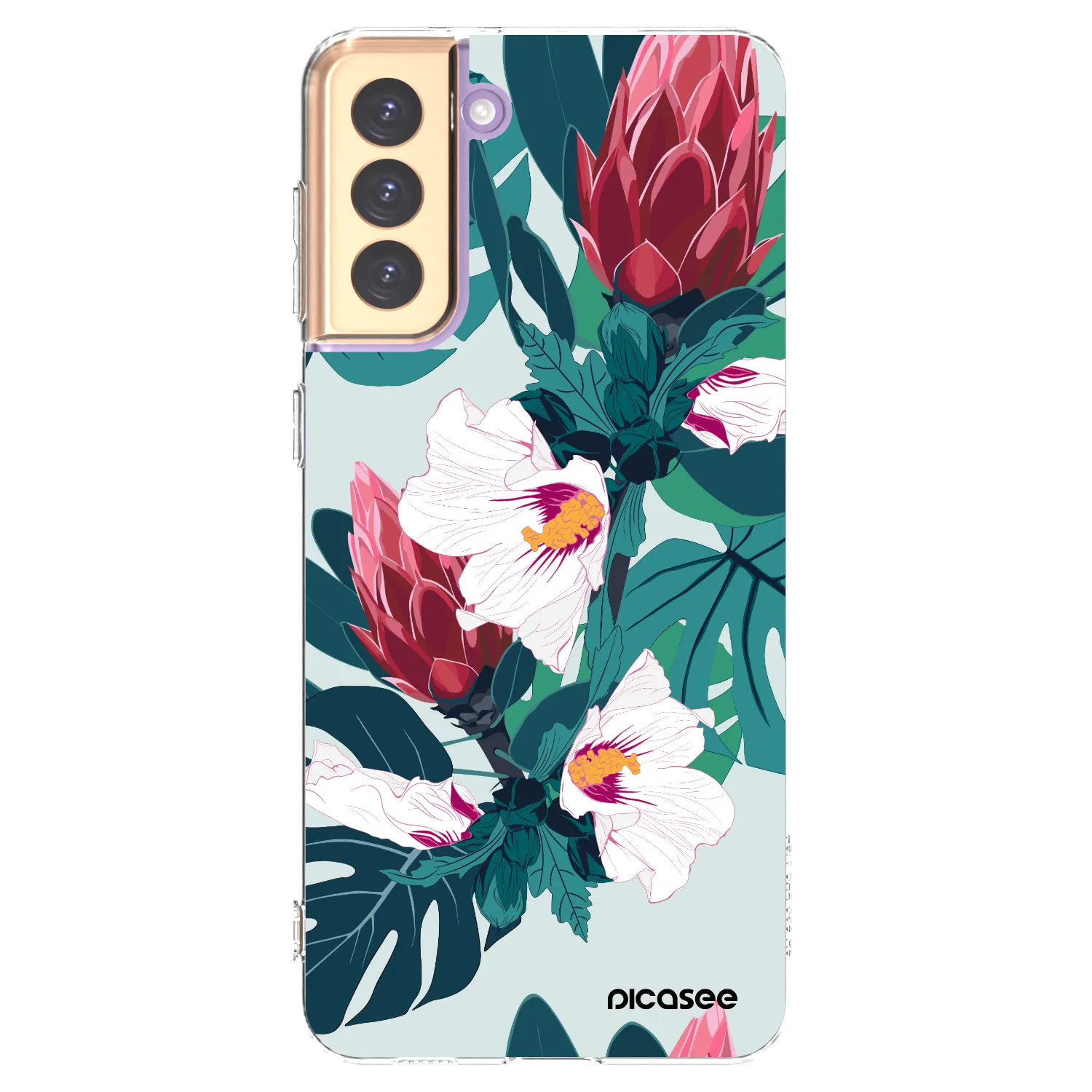 Picasee διαφανής θήκη σιλικόνης Samsung Galaxy S21+ 5G G996F - Rhododendron