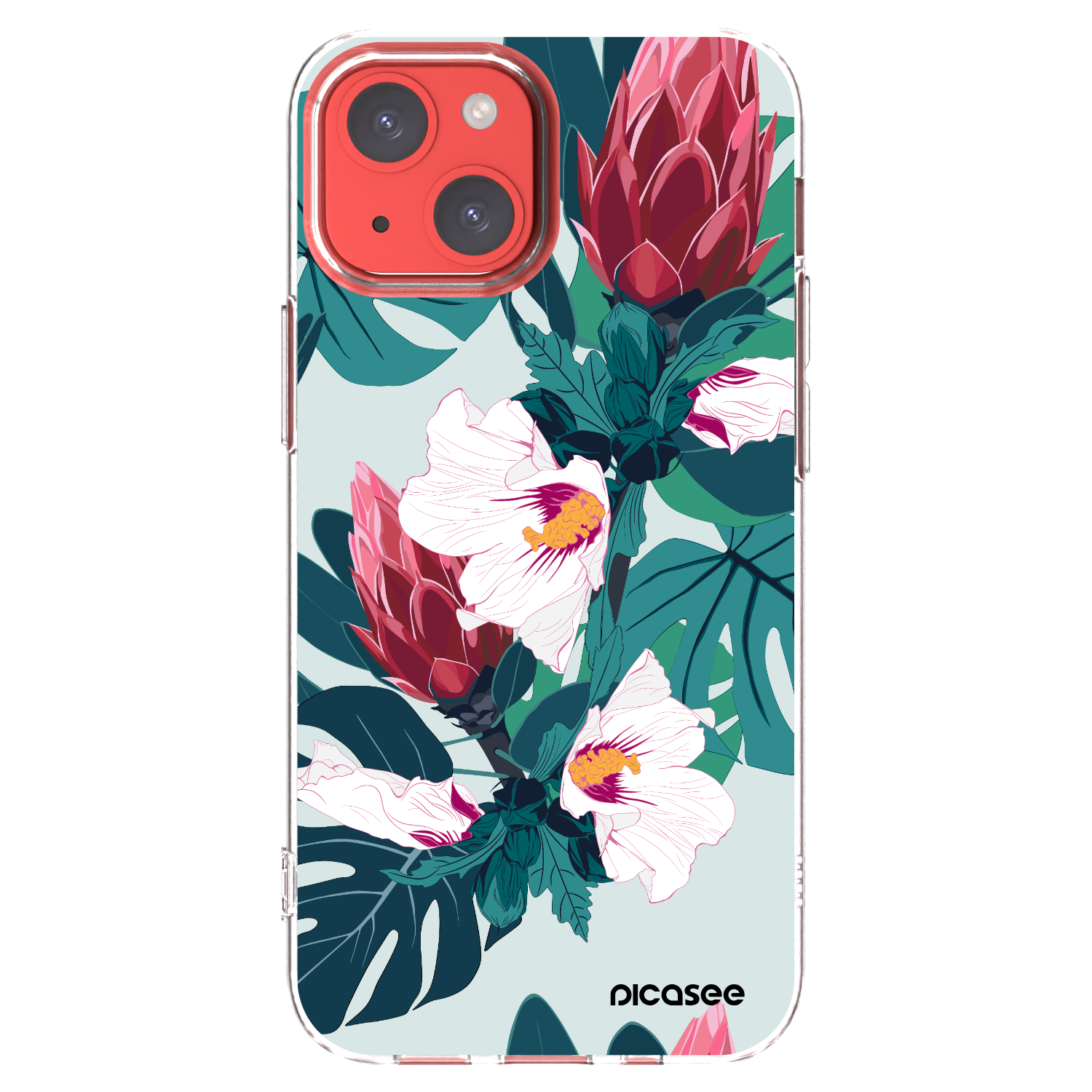 Picasee διαφανής θήκη σιλικόνης Apple iPhone 13 mini - Rhododendron