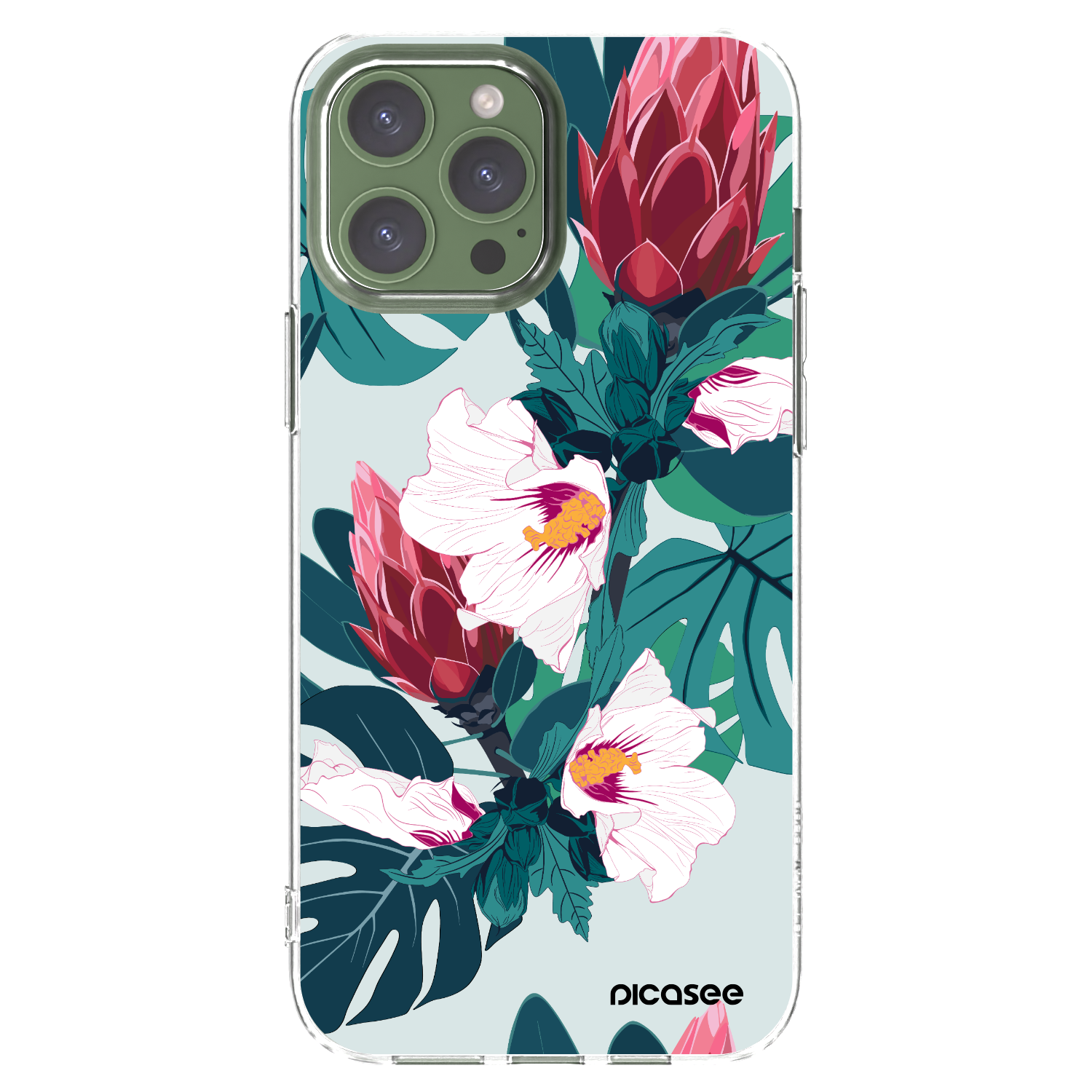 Picasee διαφανής θήκη σιλικόνης Apple iPhone 13 Pro Max - Rhododendron