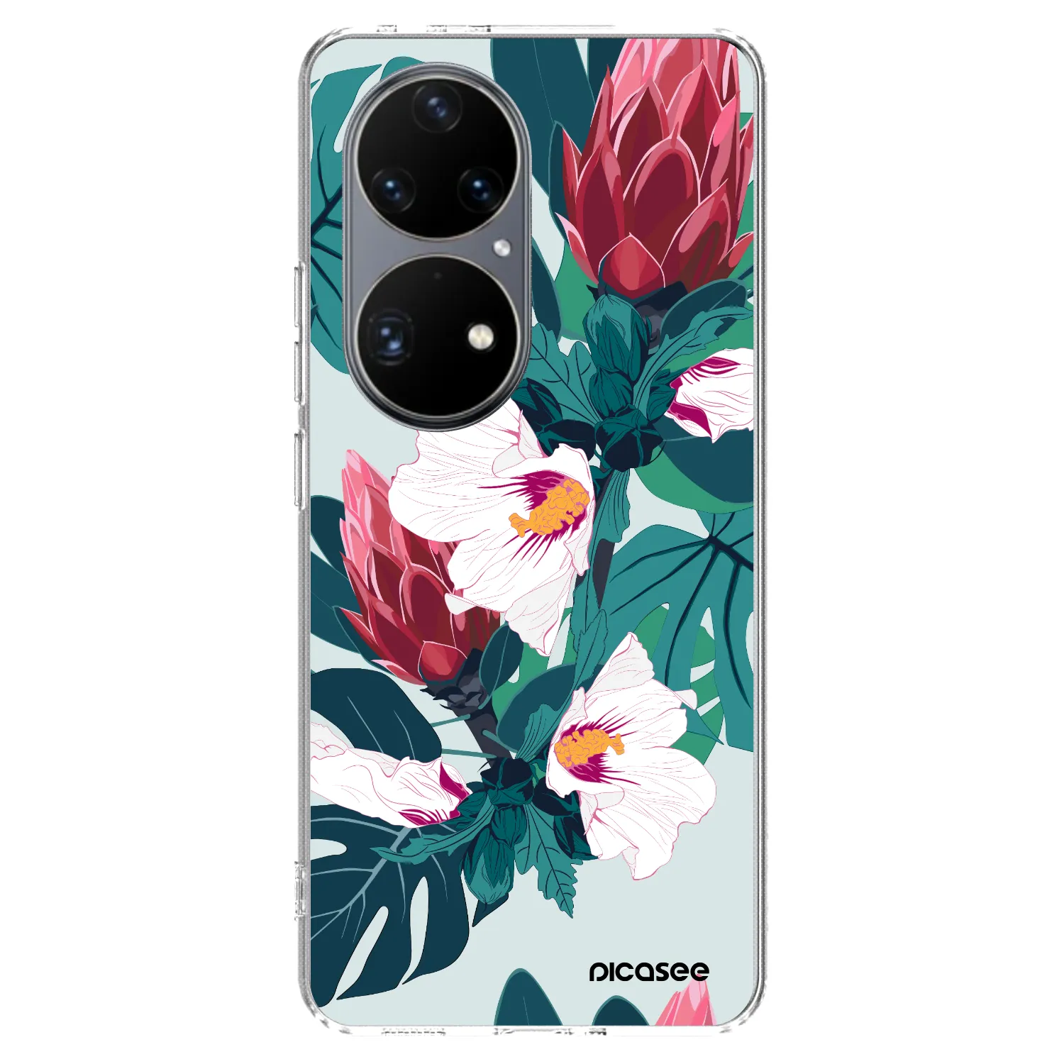 Picasee διαφανής θήκη σιλικόνης Huawei P50 - Rhododendron