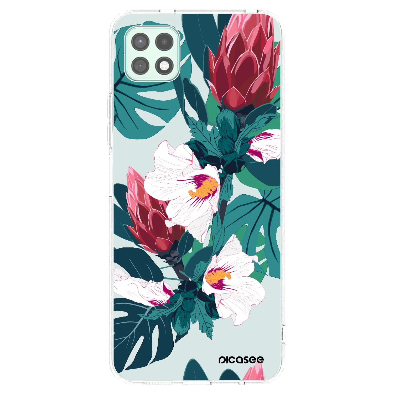 Picasee διαφανής θήκη σιλικόνης Samsung Galaxy A22 A226B 5G - Rhododendron