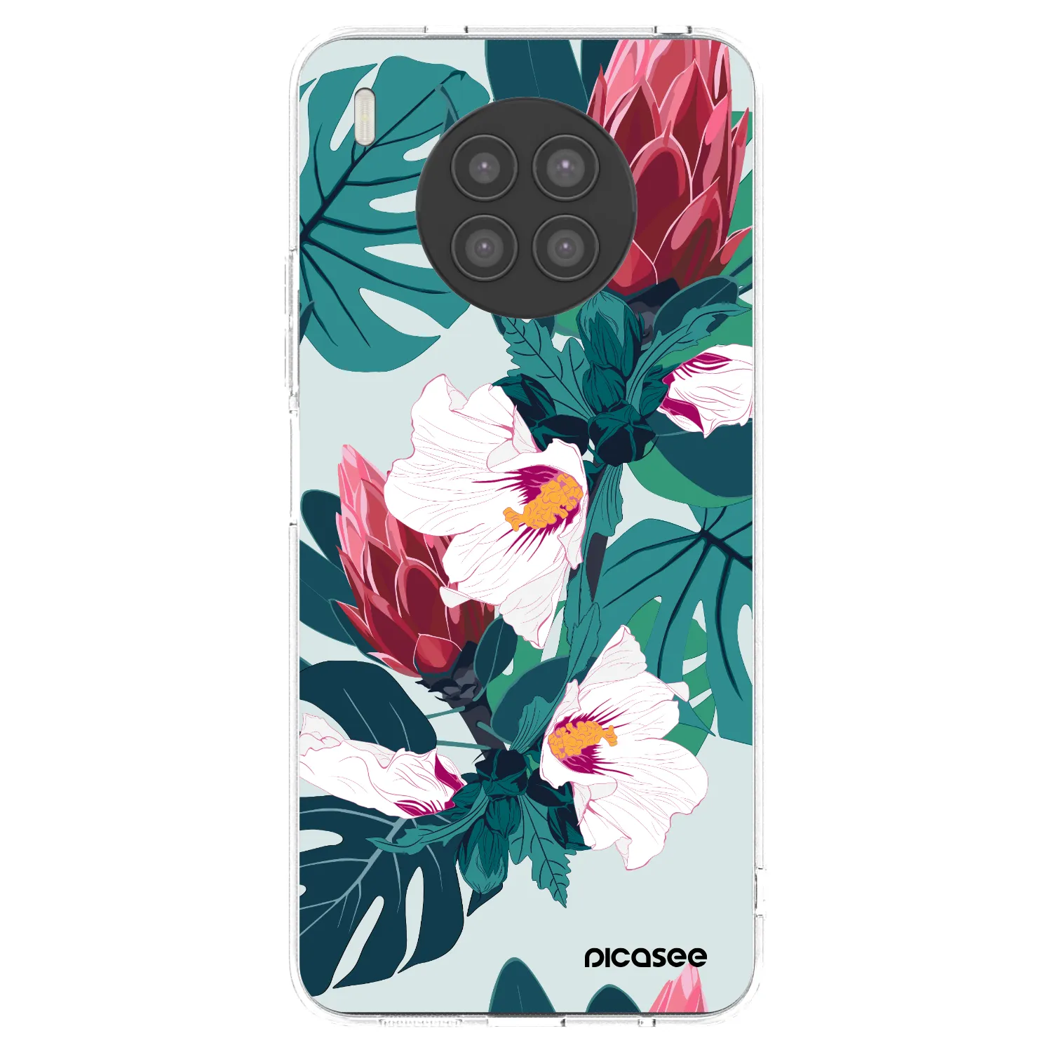 Picasee διαφανής θήκη σιλικόνης Huawei Nova 8i - Rhododendron