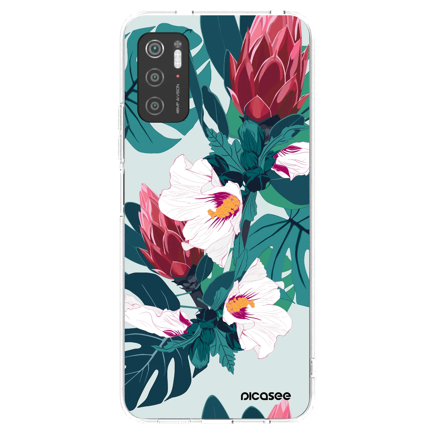 Picasee διαφανής θήκη σιλικόνης Xiaomi Poco M3 Pro 5G - Rhododendron