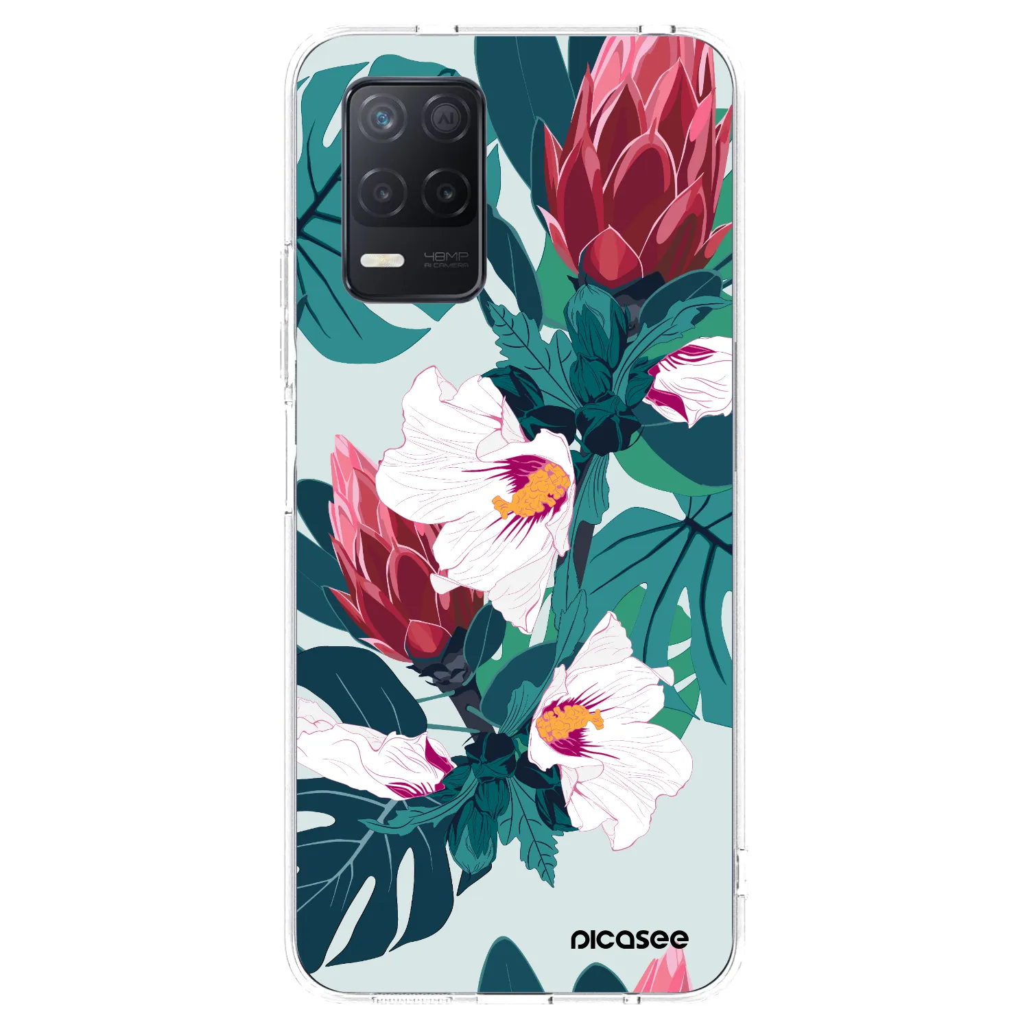 Picasee διαφανής θήκη σιλικόνης Realme 8 5G - Rhododendron