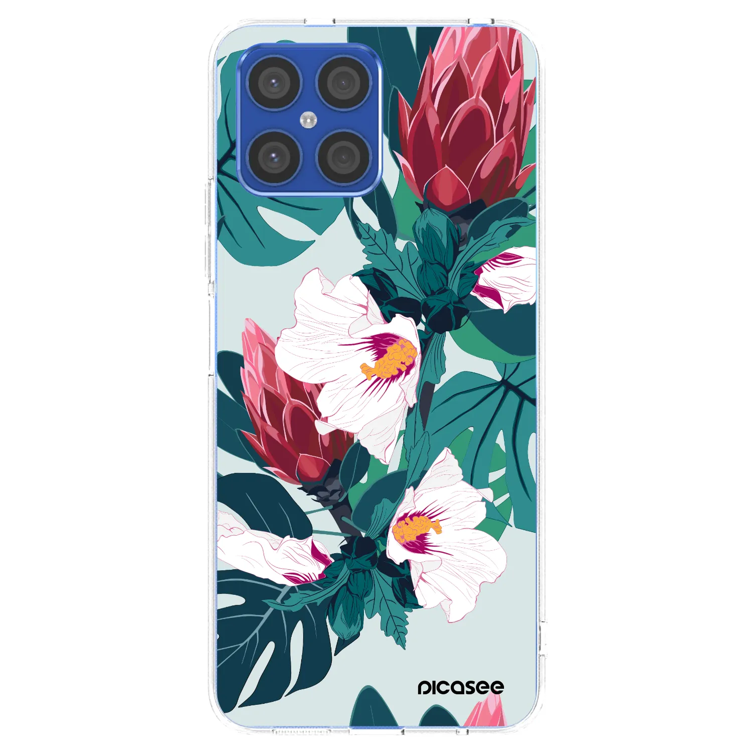 Picasee διαφανής θήκη σιλικόνης Honor X8 4G - Rhododendron