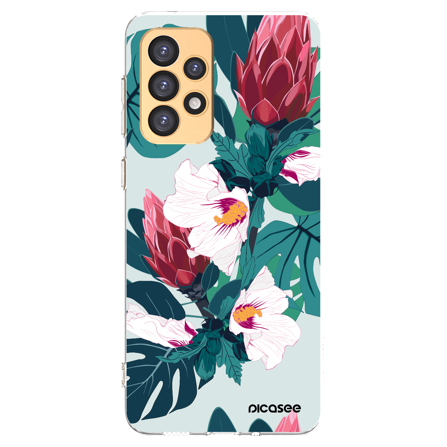 Picasee διαφανής θήκη σιλικόνης Samsung Galaxy A33 5G A336 - Rhododendron