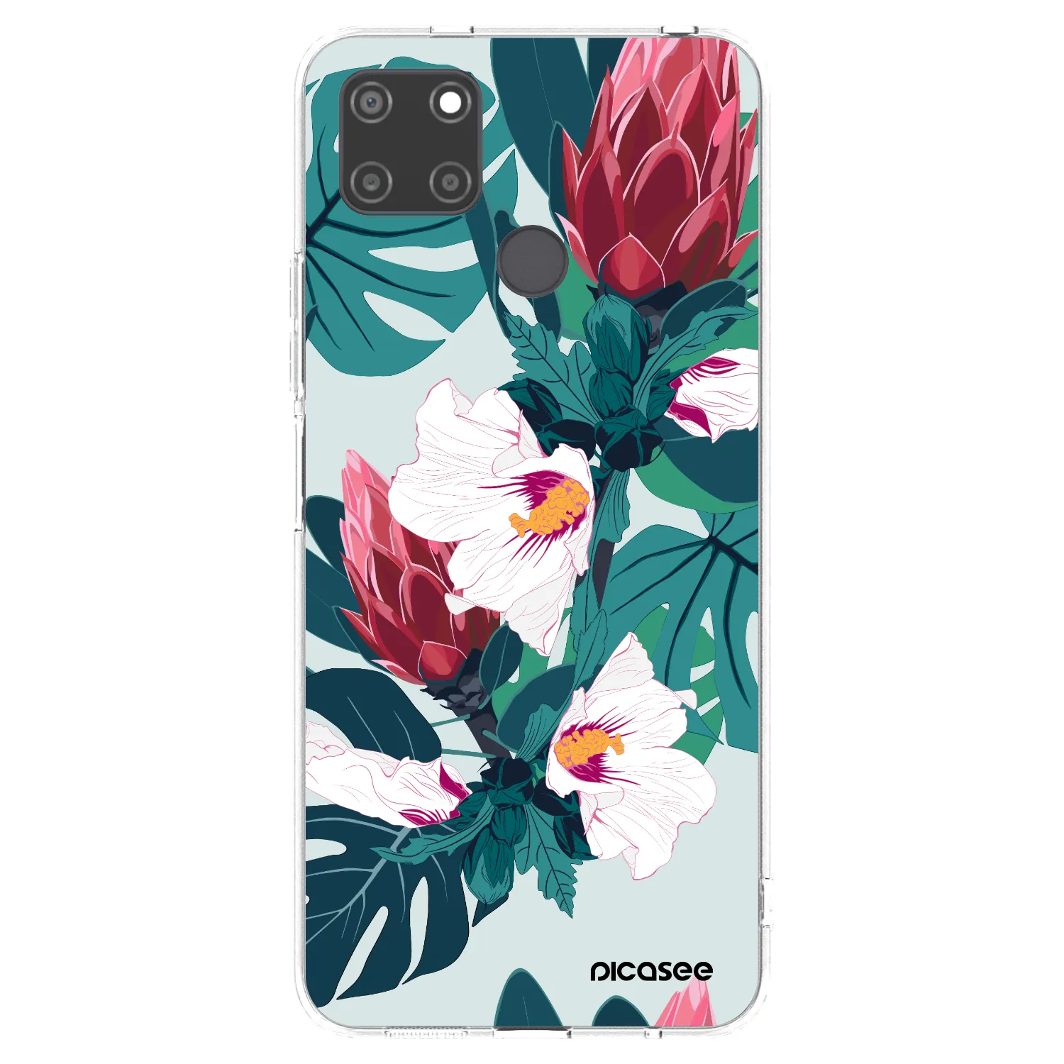 Picasee διαφανής θήκη σιλικόνης Realme C21Y - Rhododendron