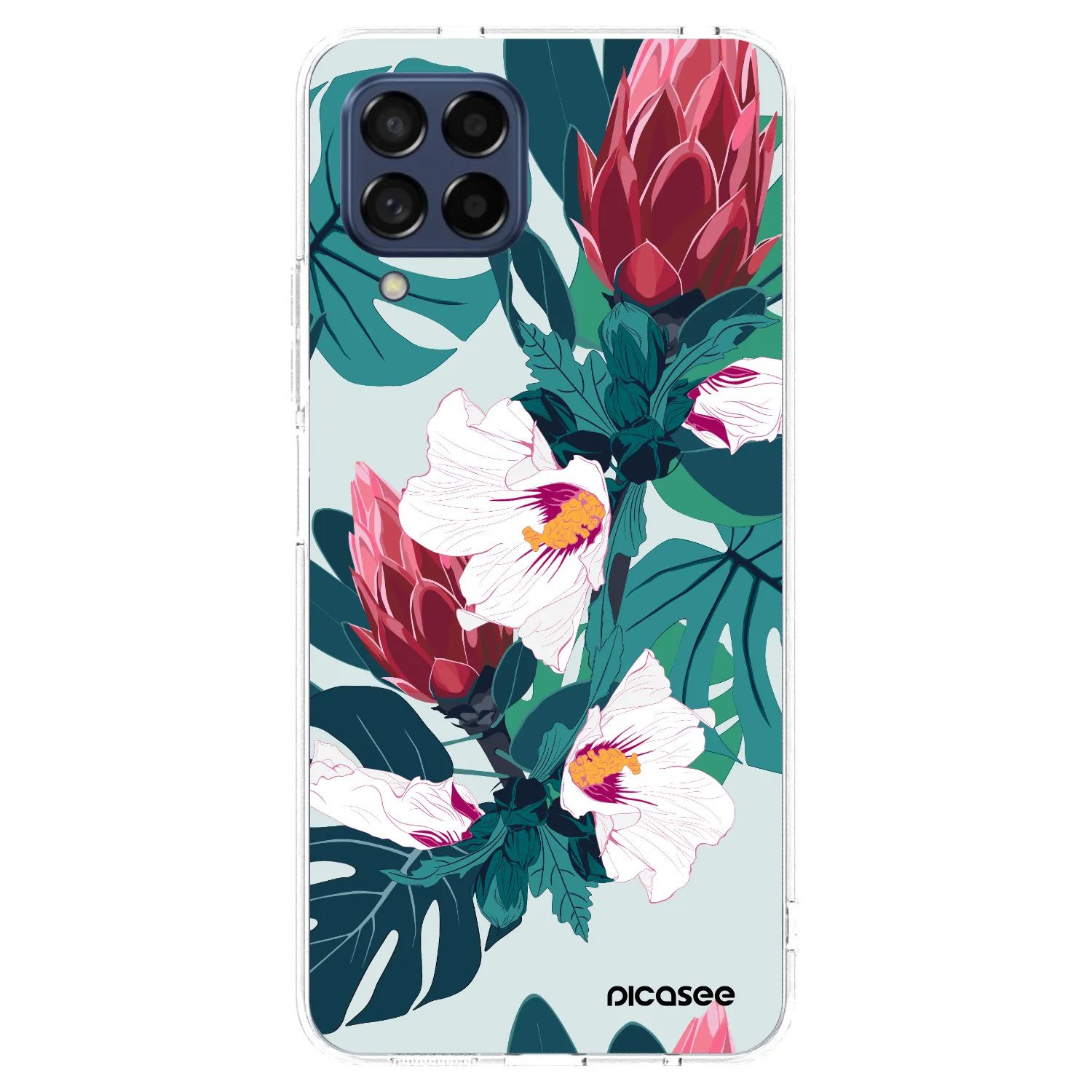 Picasee διαφανής θήκη σιλικόνης Samsung Galaxy M53 5G - Rhododendron