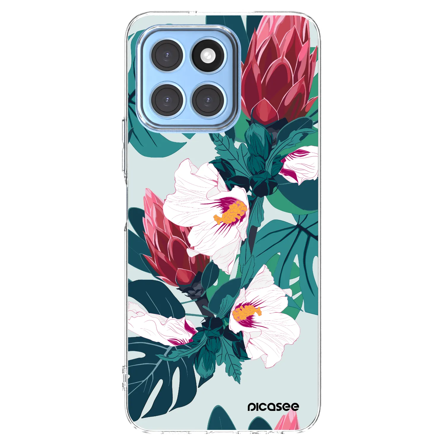 Picasee διαφανής θήκη σιλικόνης Honor X8 5G - Rhododendron
