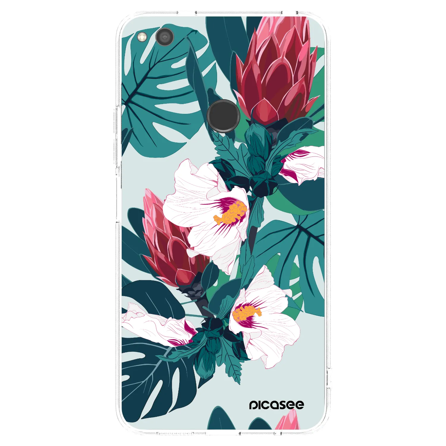 Picasee διαφανής θήκη σιλικόνης Huawei P9 Lite 2017 - Rhododendron