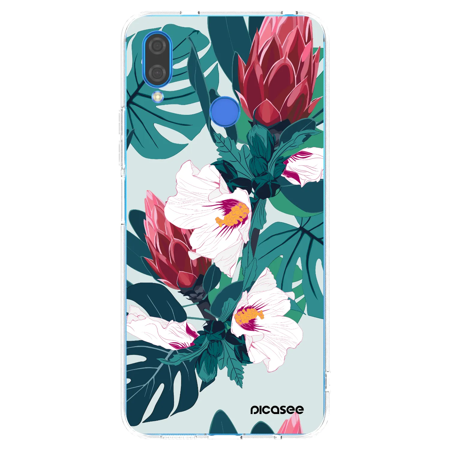 Picasee διαφανής θήκη σιλικόνης Huawei Nova 3 - Rhododendron