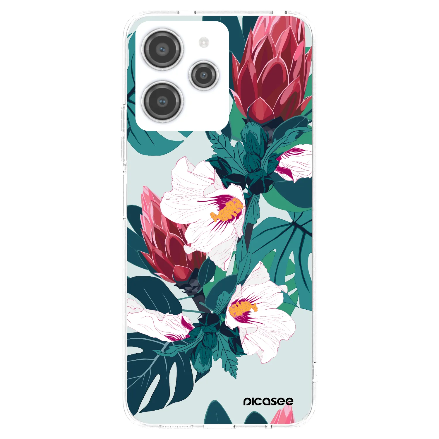 Picasee διαφανής θήκη σιλικόνης Xiaomi Redmi 12 4G - Rhododendron