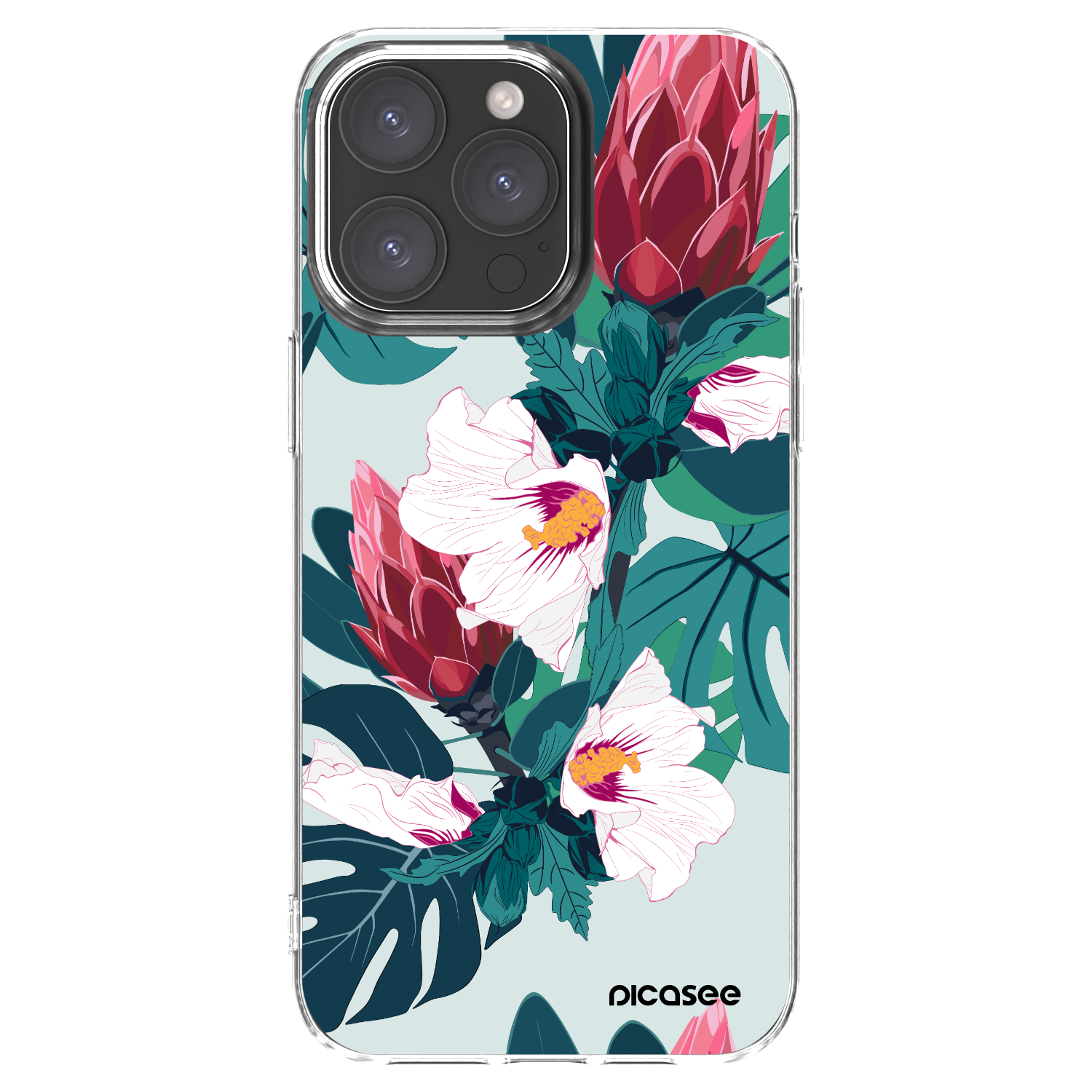 Picasee διαφανής θήκη σιλικόνης Apple iPhone 15 Pro Max - Rhododendron