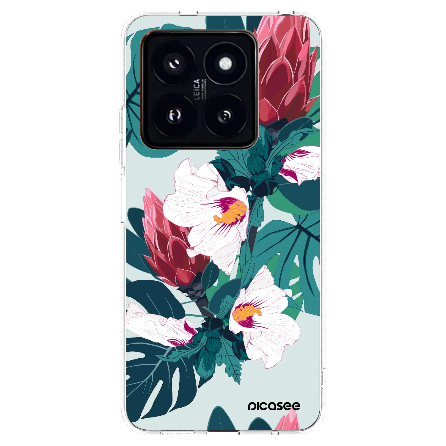 Picasee διαφανής θήκη σιλικόνης Xiaomi 14 Pro - Rhododendron