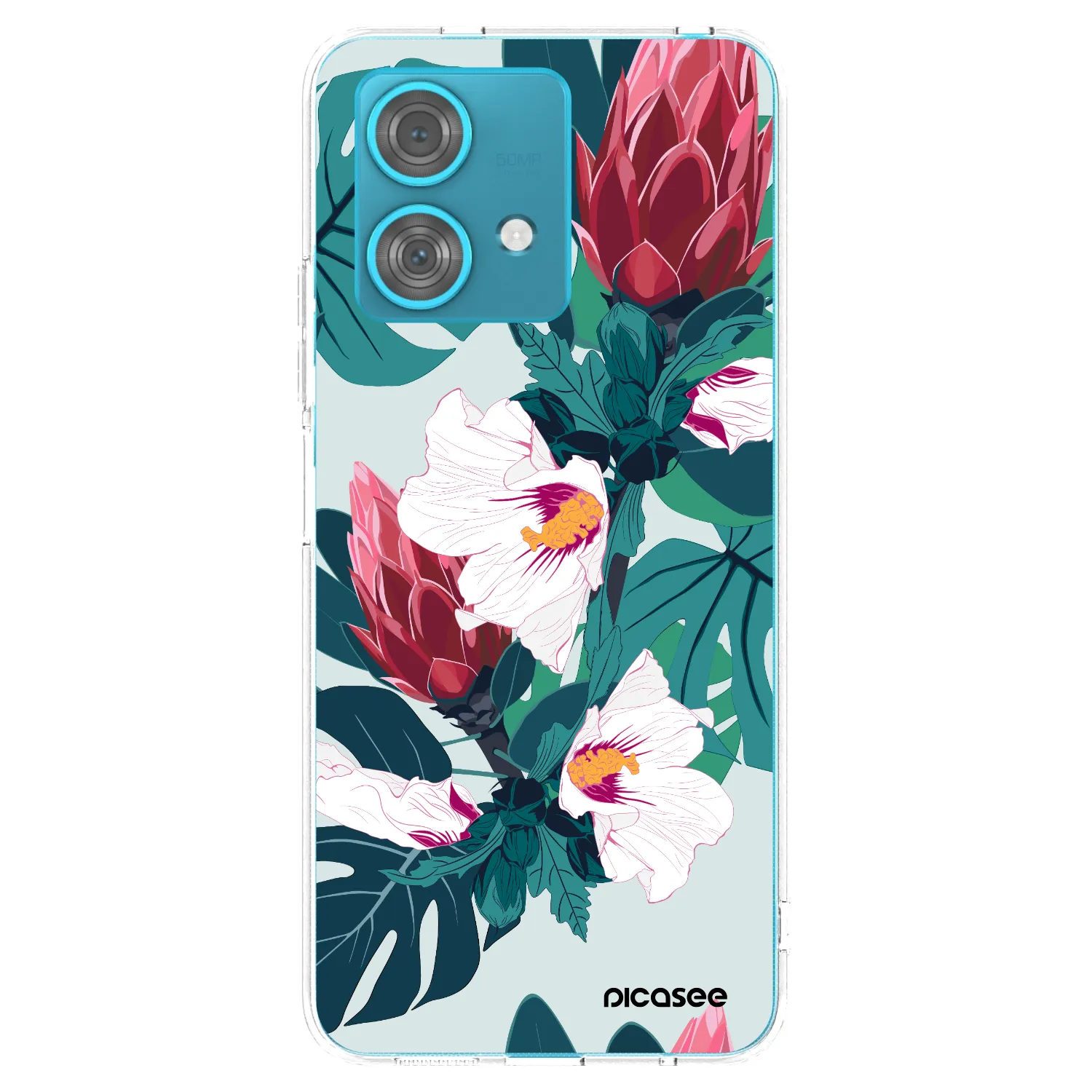 Picasee διαφανής θήκη σιλικόνης Motorola Edge 40 Neo - Rhododendron
