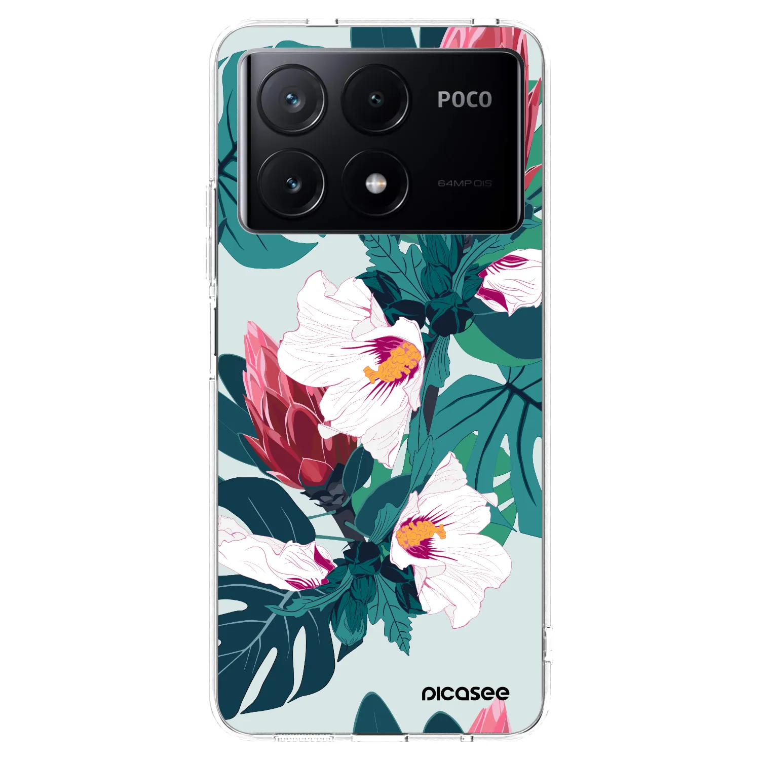 Picasee διαφανής θήκη σιλικόνης Xiaomi Poco X6 Pro - Rhododendron