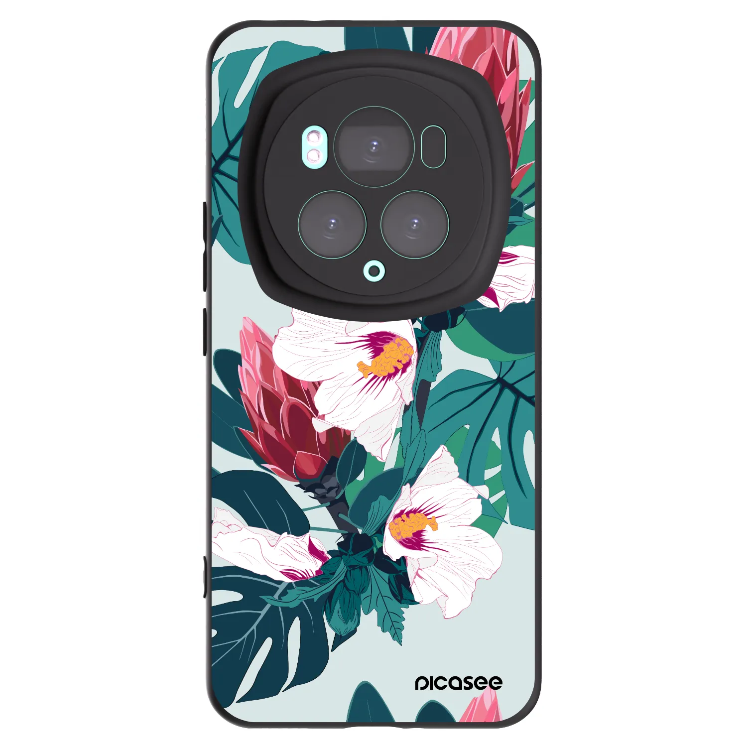 Picasee Μαύρη θήκη σιλικόνης για Honor Magic6 Pro - Rhododendron