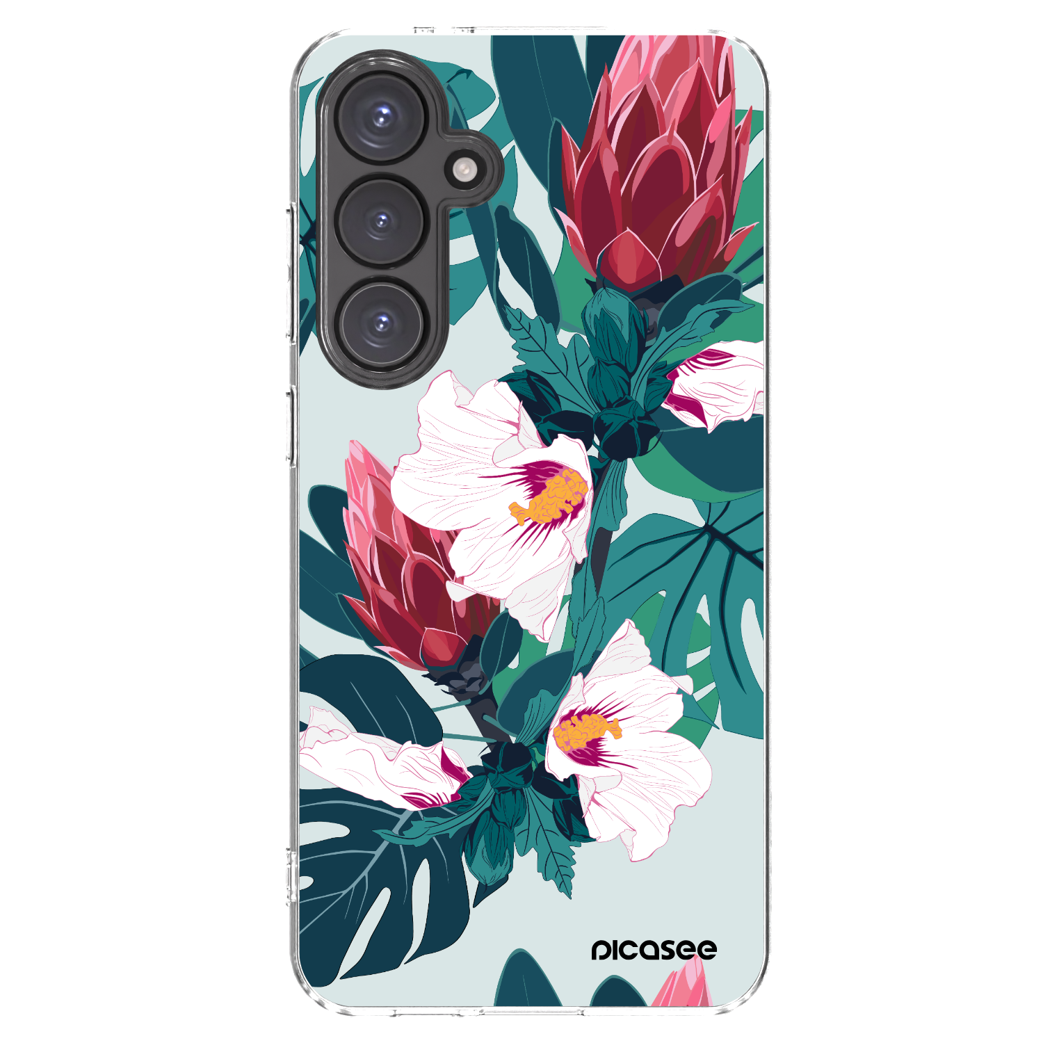 Picasee διαφανής θήκη σιλικόνης Samsung Galaxy S24 FE S721B - Rhododendron