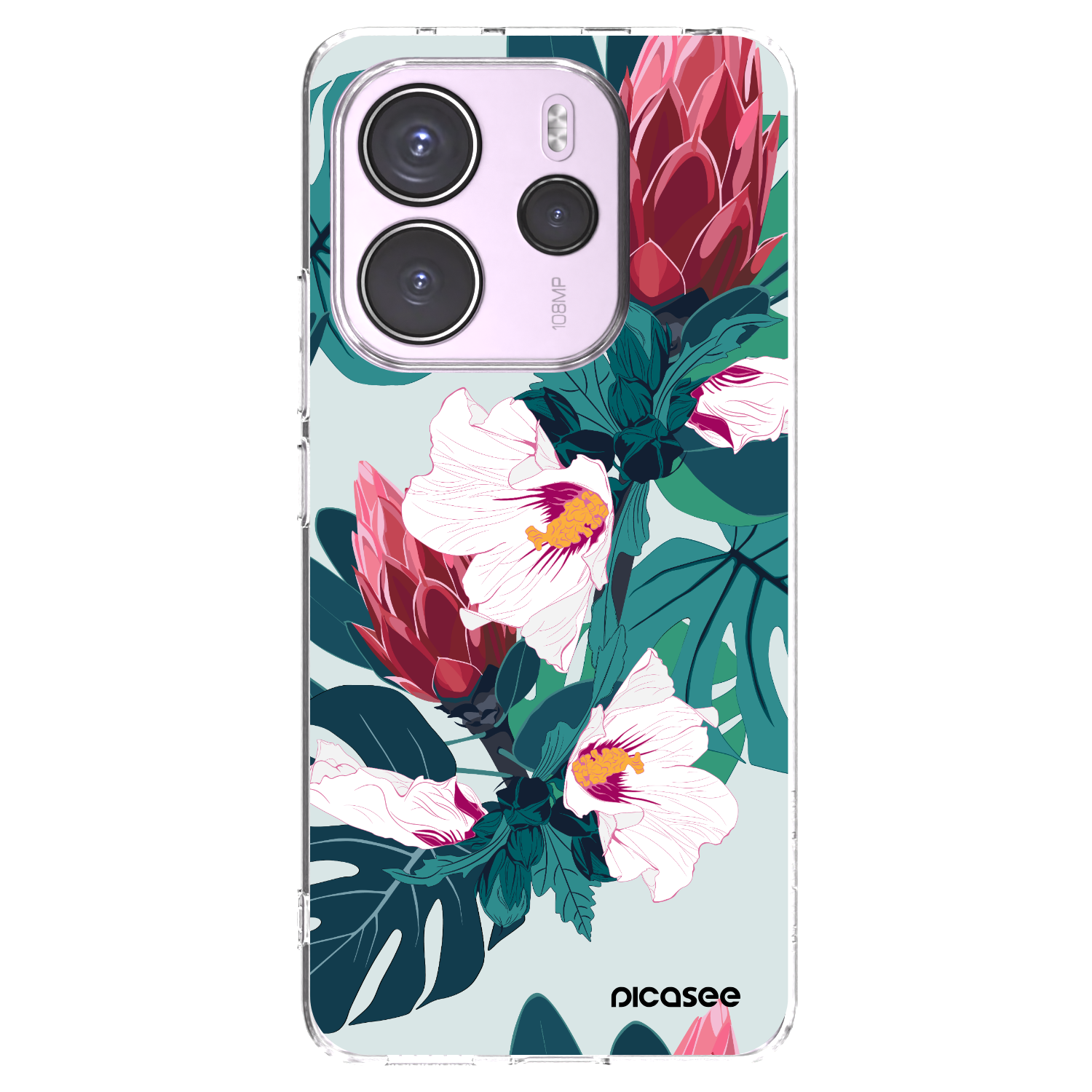 Picasee διαφανής θήκη σιλικόνης Xiaomi Redmi Note 14 4G - Rhododendron