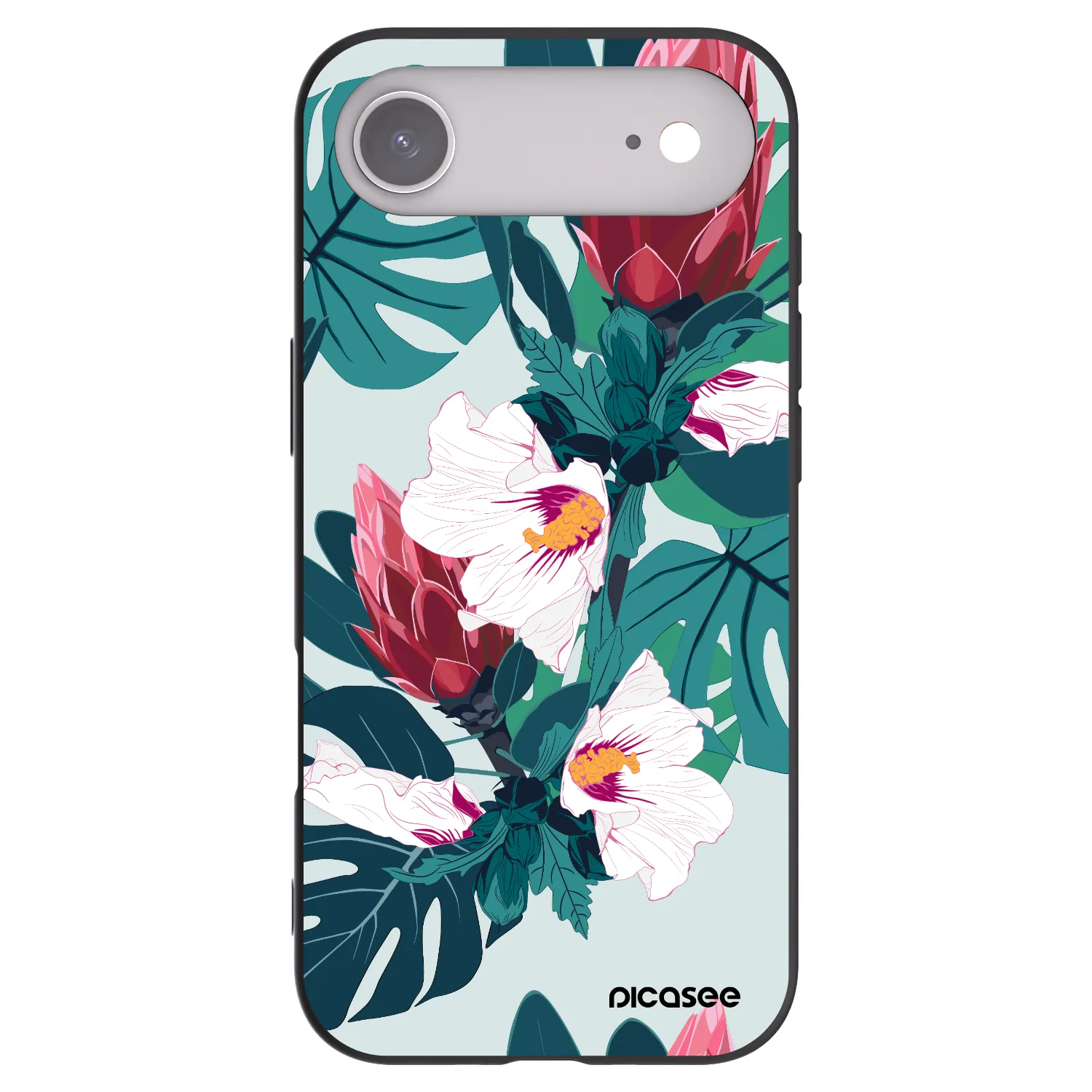 Picasee Μαύρη θήκη σιλικόνης για Apple iPhone Air - Rhododendron