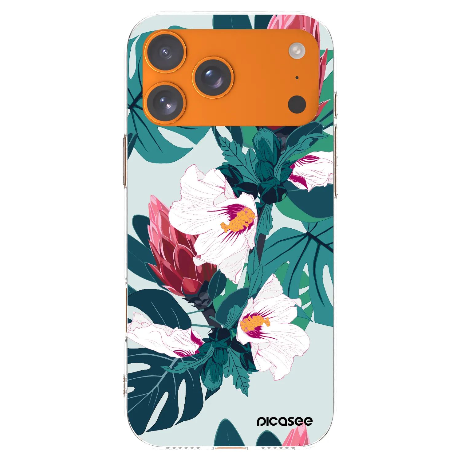 Picasee διαφανής θήκη σιλικόνης Apple iPhone 17 Pro Max - Rhododendron