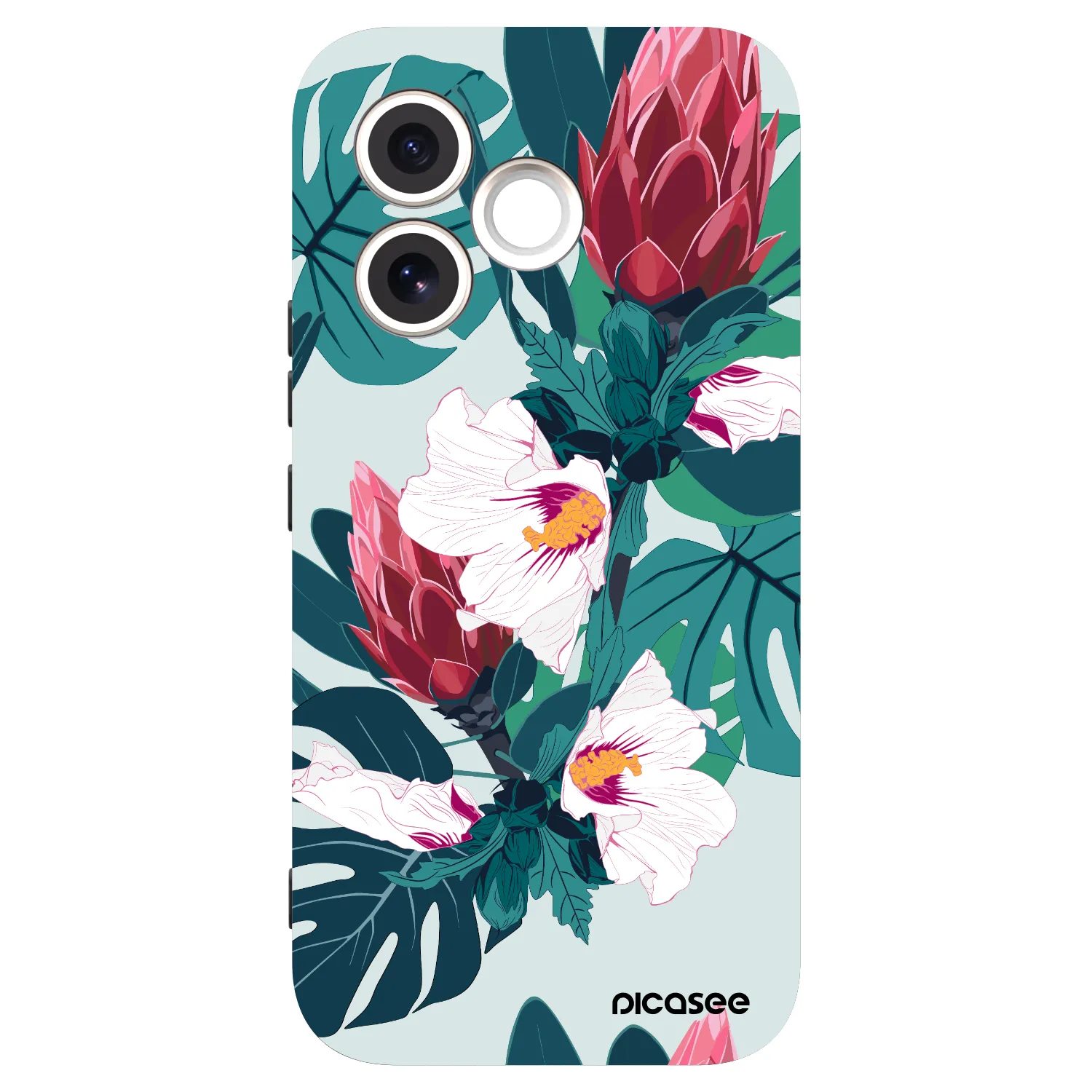 Picasee Μαύρη θήκη σιλικόνης για Honor 600 Lite - Rhododendron