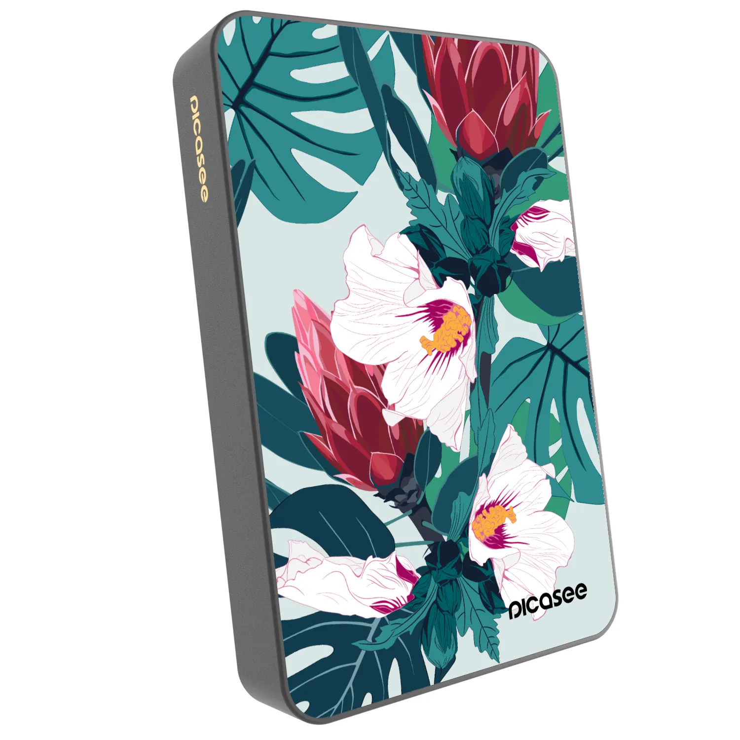 Picasee Powerbank με MagSafe 10 000 mAh Γκρί - Rhododendron