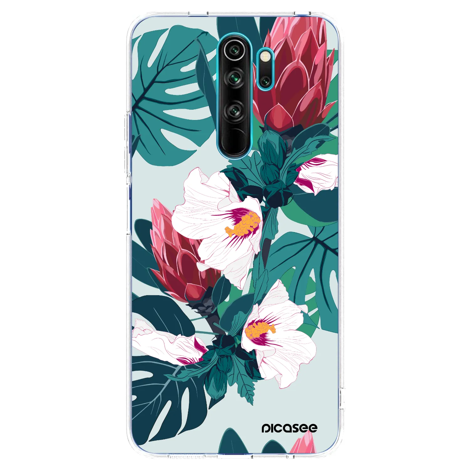 Picasee διαφανής θήκη σιλικόνης Xiaomi Redmi Note 8 Pro - Rhododendron