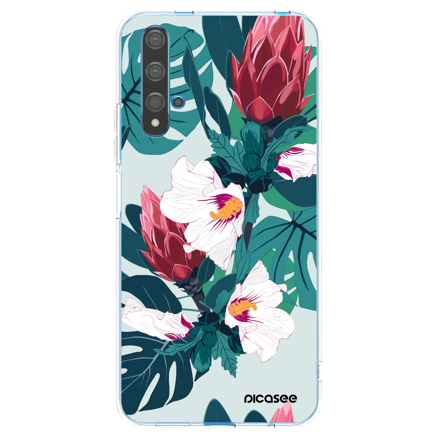Picasee διαφανής θήκη σιλικόνης Huawei Nova 5T - Rhododendron