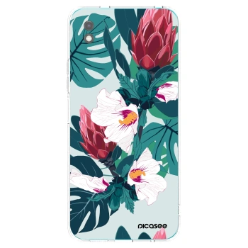 Picasee Μαύρη θήκη σιλικόνης για Xiaomi Redmi 9A - Rhododendron