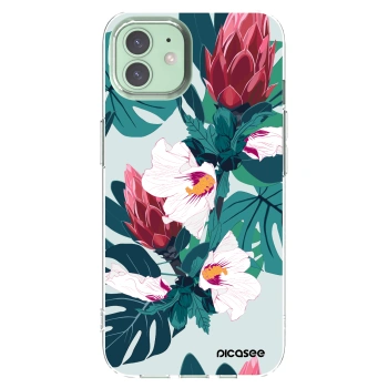 Picasee διαφανής θήκη σιλικόνης Apple iPhone 12 Pro - Rhododendron