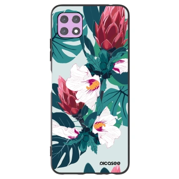 Picasee Μαύρη θήκη σιλικόνης για Samsung Galaxy A22 A226B 5G - Rhododendron