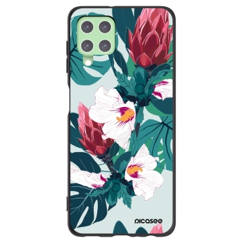Picasee Μαύρη θήκη σιλικόνης για Samsung Galaxy A22 A225F 4G - Rhododendron