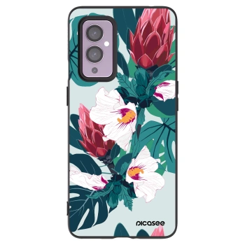 Picasee Μαύρη θήκη σιλικόνης για OnePlus 9 - Rhododendron