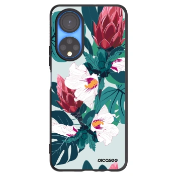 Picasee Μαύρη θήκη σιλικόνης για Honor X7 - Rhododendron