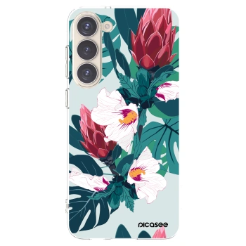 Picasee διαφανής θήκη σιλικόνης Samsung Galaxy S23+ 5G - Rhododendron