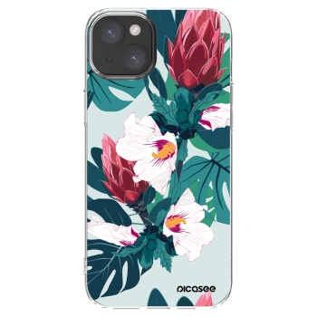 Picasee διαφανής θήκη σιλικόνης Apple iPhone 15 Plus - Rhododendron