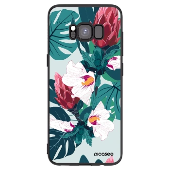 Picasee Μαύρη θήκη σιλικόνης για Samsung Galaxy S8 G950F - Rhododendron