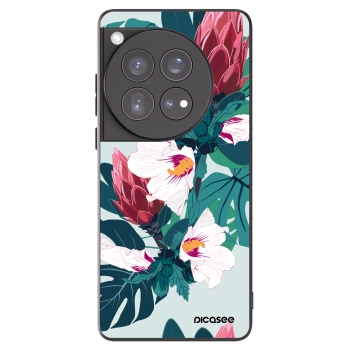 Picasee Μαύρη θήκη σιλικόνης για OnePlus 12 5G - Rhododendron