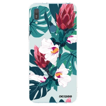 Picasee διαφανής θήκη σιλικόνης Huawei Y7 2019 - Rhododendron