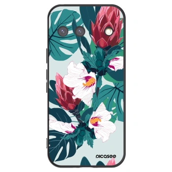 Picasee Μαύρη θήκη σιλικόνης για Google Pixel 9 - Rhododendron
