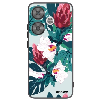 Picasee Μαύρη θήκη σιλικόνης για Xiaomi Poco F6 - Rhododendron