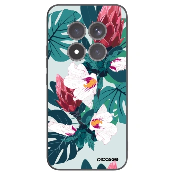 Picasee Μαύρη θήκη σιλικόνης για Xiaomi Redmi Note 15 Pro+ - Rhododendron