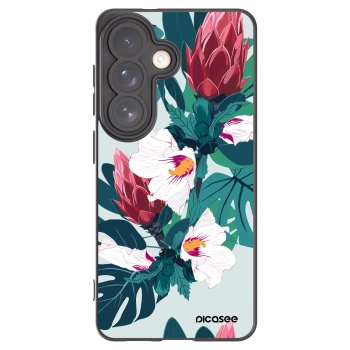 Picasee Μαύρη θήκη σιλικόνης για Samsung Galaxy S26 - Rhododendron