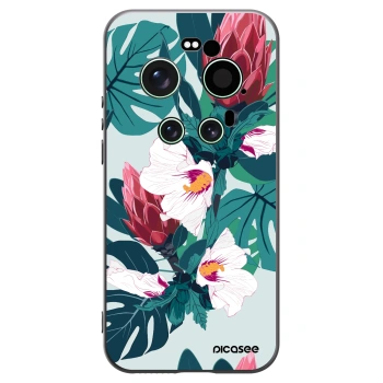 Picasee Μαύρη θήκη σιλικόνης για Xiaomi 17 Ultra - Rhododendron