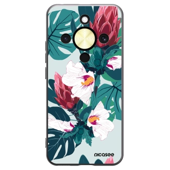 Picasee Μαύρη θήκη σιλικόνης για Honor Magic8 Lite 5G - Rhododendron
