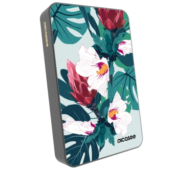 Picasee Powerbank με MagSafe 10 000 mAh Γκρί - Rhododendron