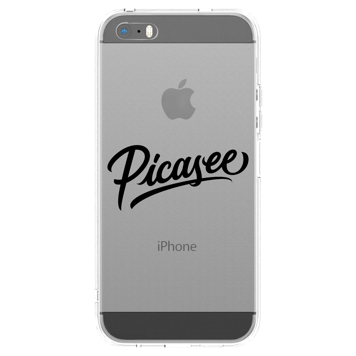 Picasee διαφανής θήκη σιλικόνης Apple iPhone 5/5S/SE - Picasee - old logo - black