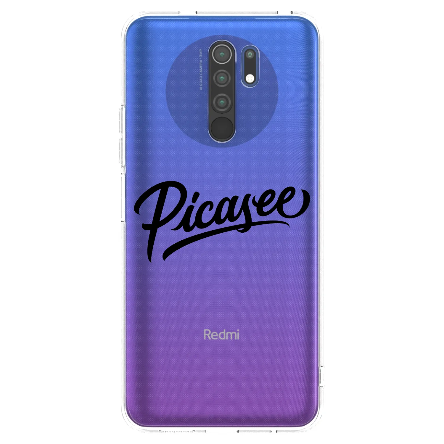 Picasee διαφανής θήκη σιλικόνης Xiaomi Redmi 9 - Picasee - old logo - black